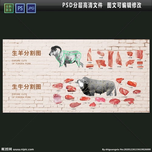 牛肉分解图 羊肉分解图图片